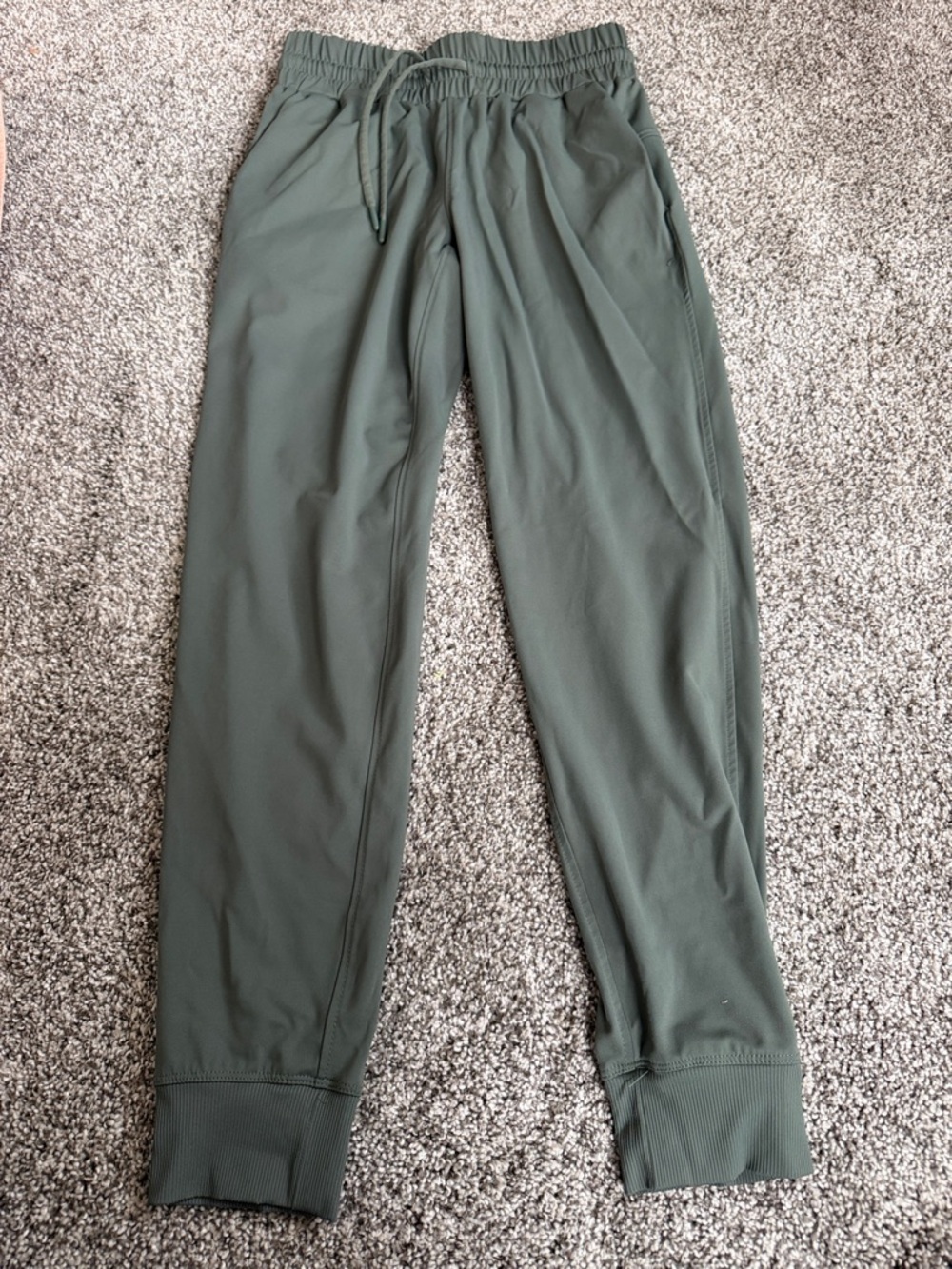 Women's Olive Green Drawstring Jogger Pants